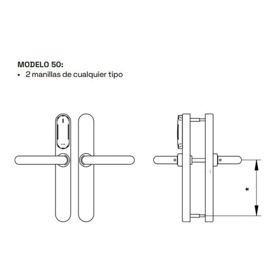 Salto XS4 Original Plus handle set IP55, to suit European type lock cases