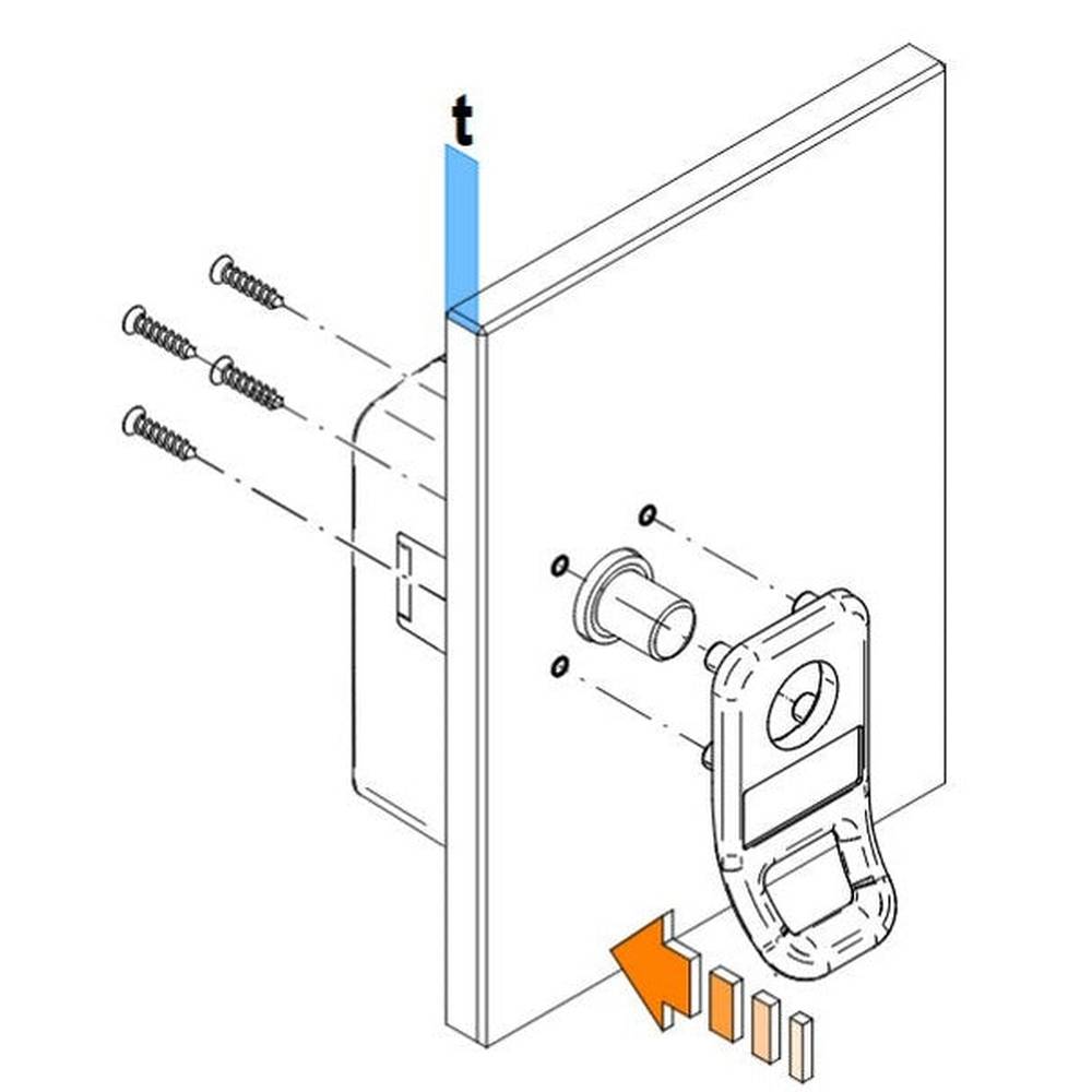 Salto XS4 ECO locker lock optional finger pull (wooden doors only) G-610217