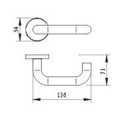 SALTO U handle for AElement handle set