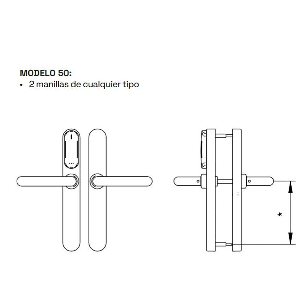 Salto XS4 Original Plus handle set IP55, to suit European type lock cases