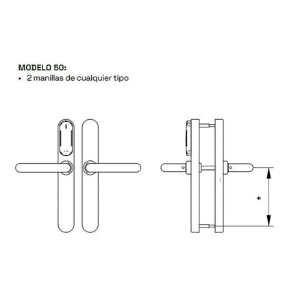 Salto XS4 Original Plus handle set IP55, to suit European type lock cases