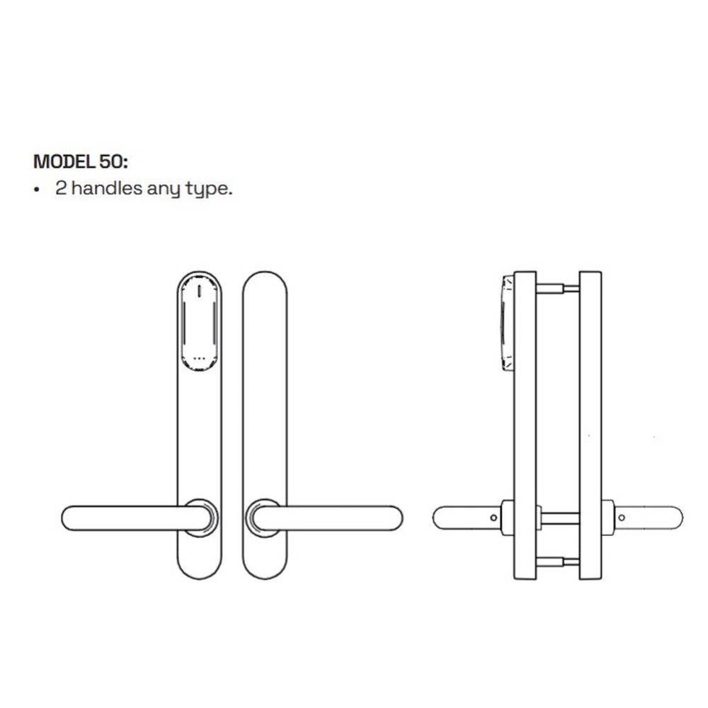 Salto XS4 Original+ handle set to suit ASSA type lock cases