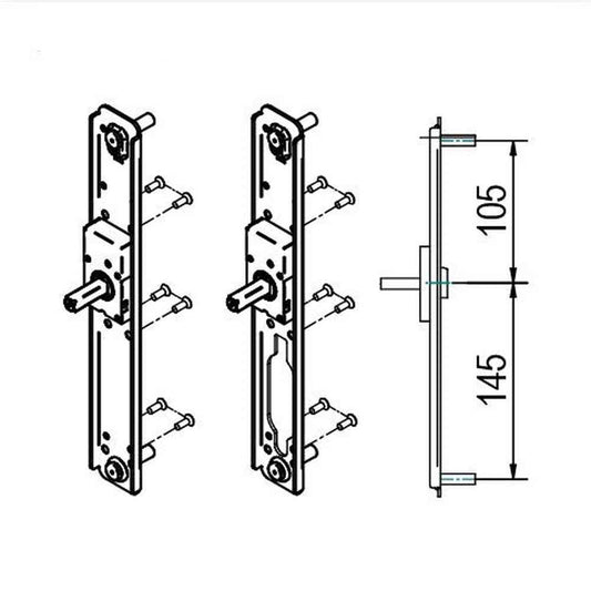 Salto XS4 ONE outside motor mechanism for E7XXX handle sets