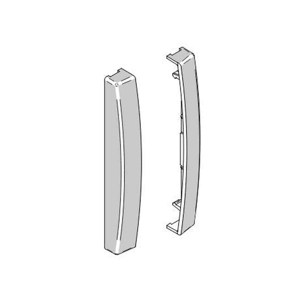 Salto wall reader side covers, silver colour (pair)